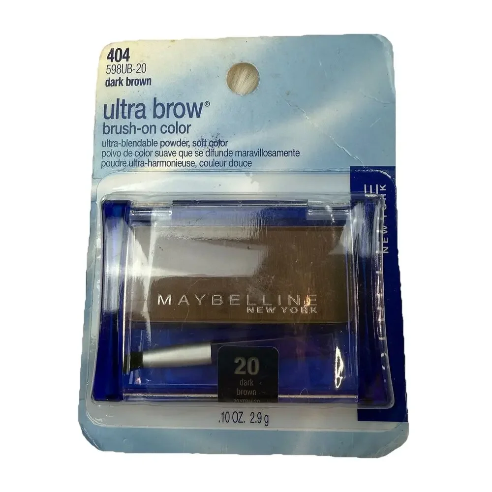 Maybelline Ultra Brow Brush On Color Dark Brown #404 598UB-20 Brow Definer